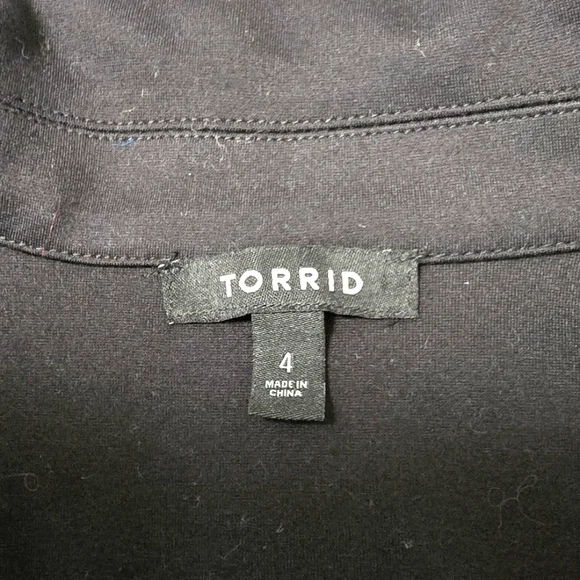 Torrid Black Long Jacket Womens Plus Size 4X Capsule Wardrobe Minimalist